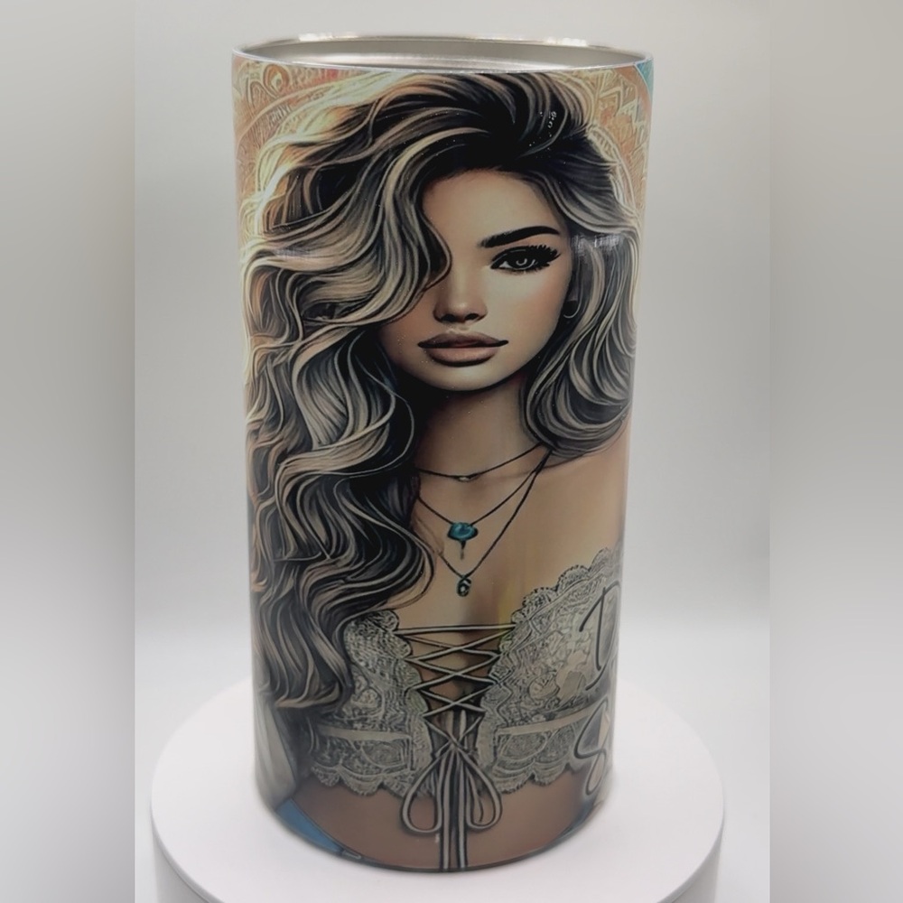 “She Designed a Life She Loved” Sunflower Girl 4 in 1 can cooler